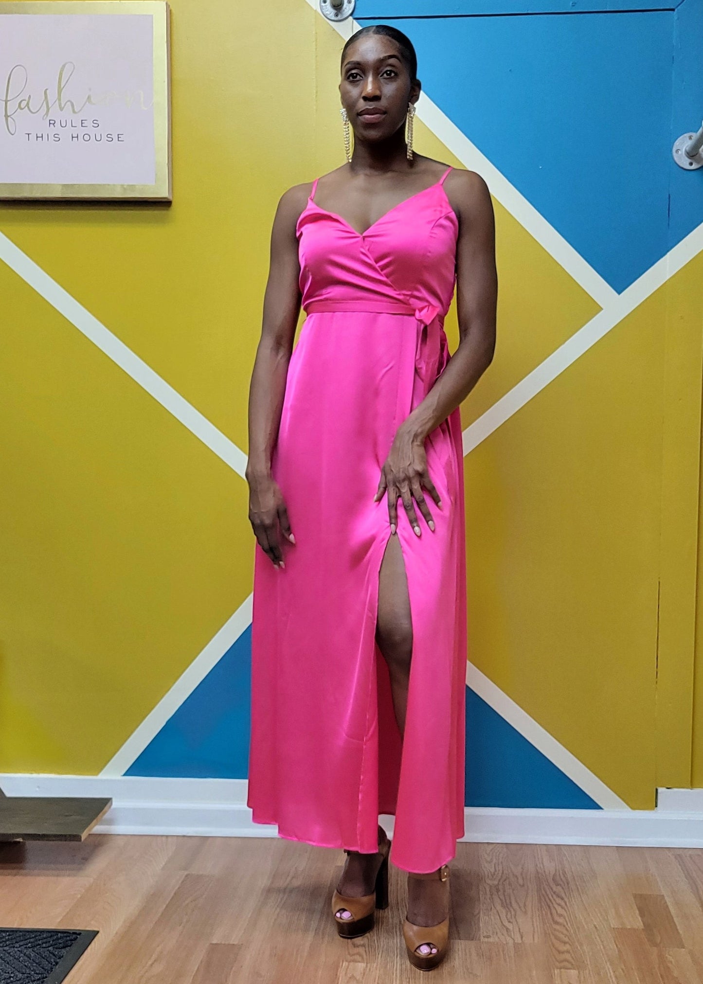Satin Cami Maxi Dress