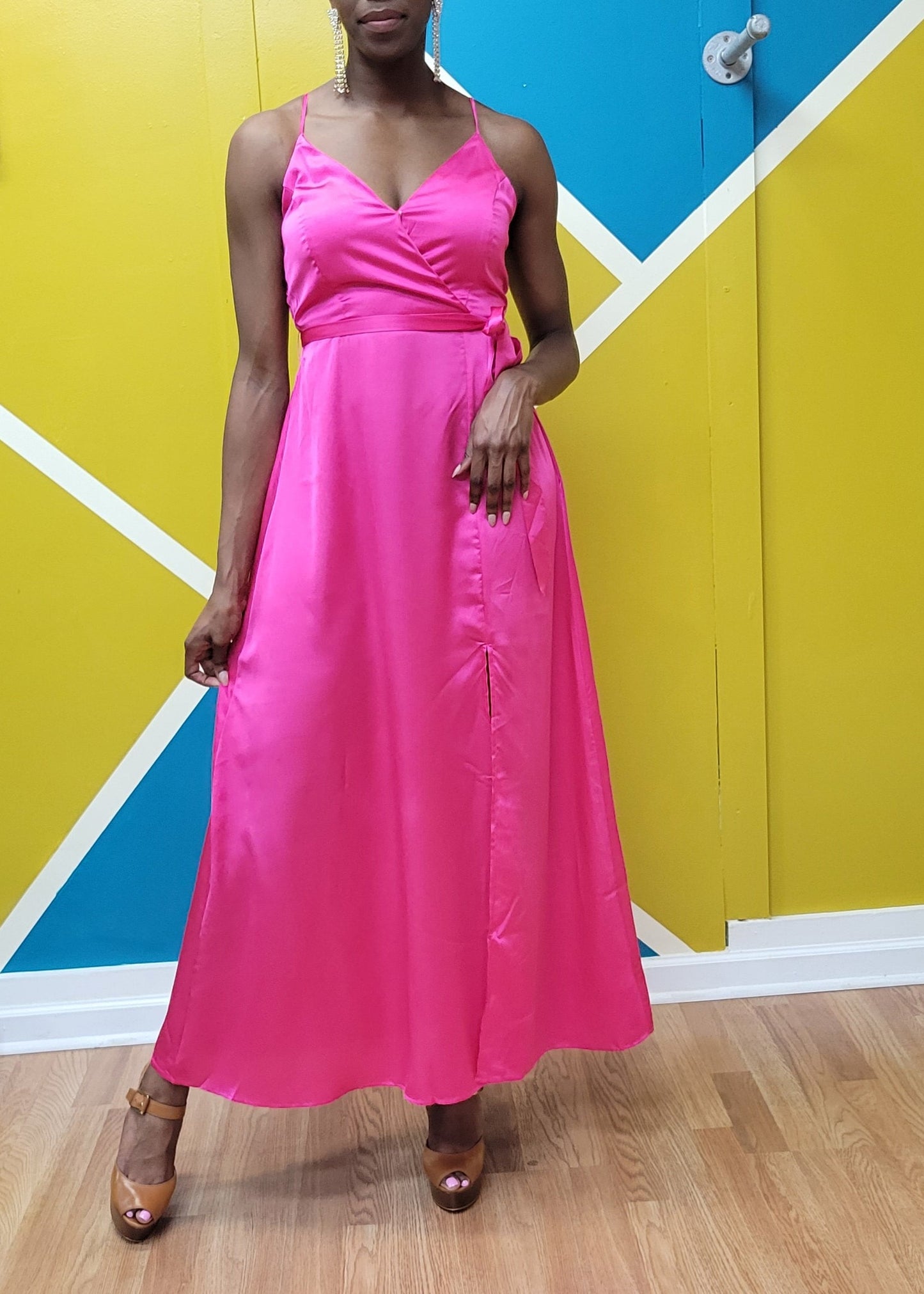 Satin Cami Maxi Dress