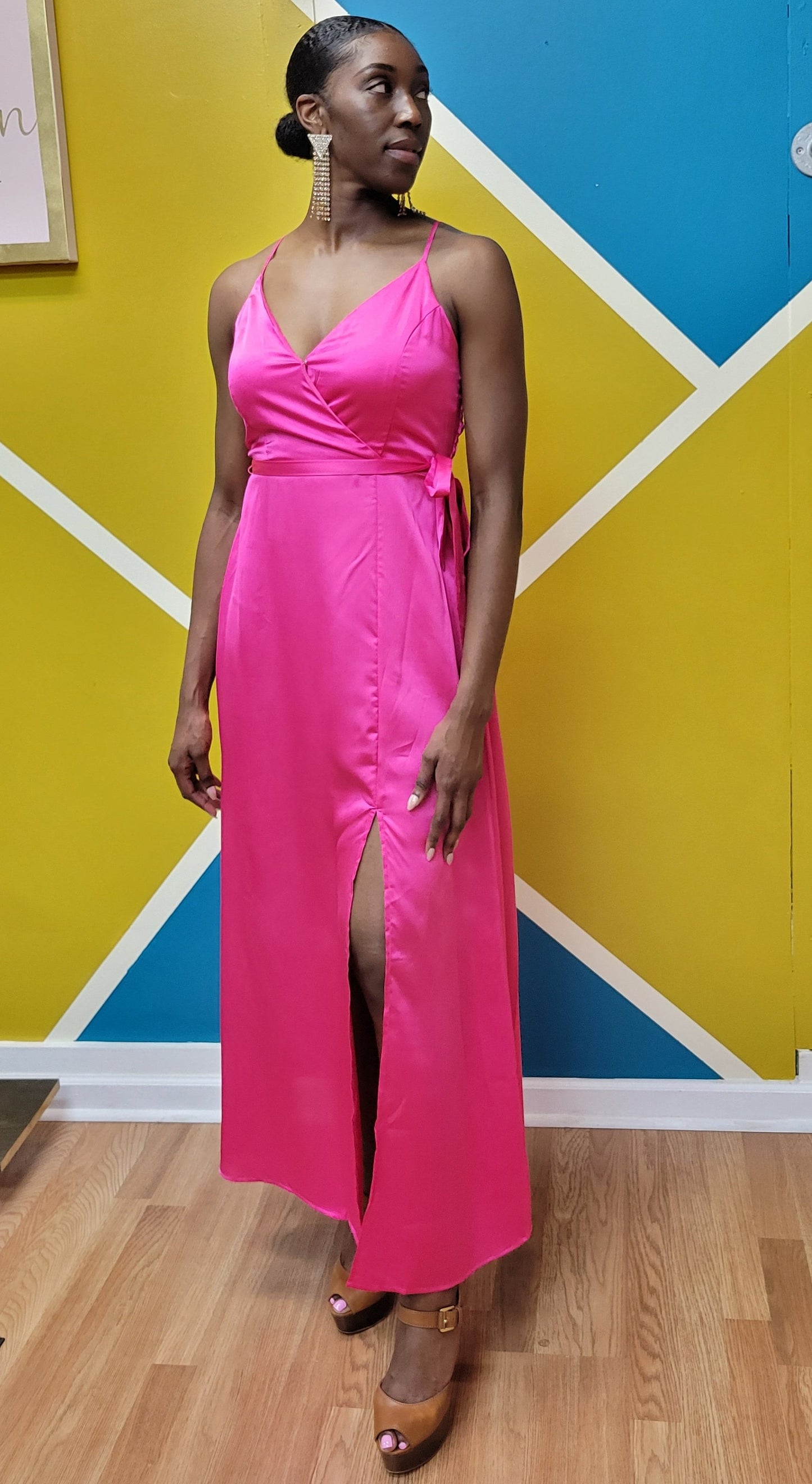 Satin Cami Maxi Dress
