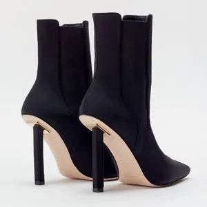 Good American - High Kickstand Boots - Neoprene Black