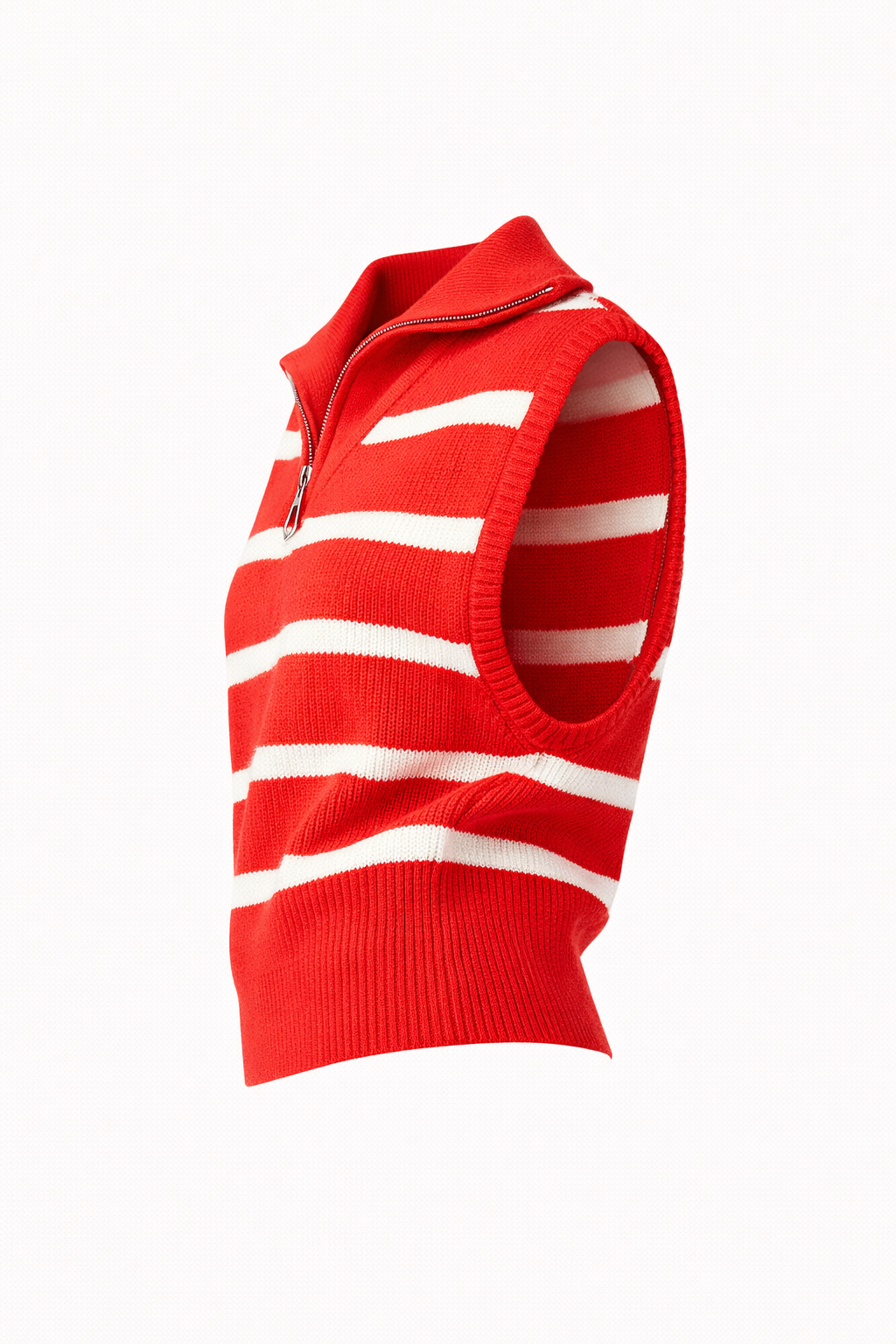 Striped Sleeveless Sweater Pullover