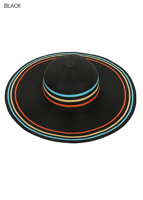 Solid Color w/Tri-Color on Edge Brim Hat