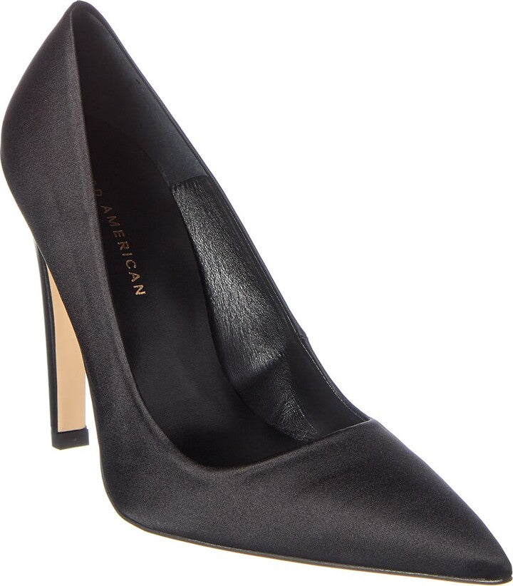 Good American Satin Black Pump
