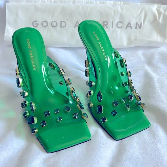 Good American Jeweled Emma Slip Heel