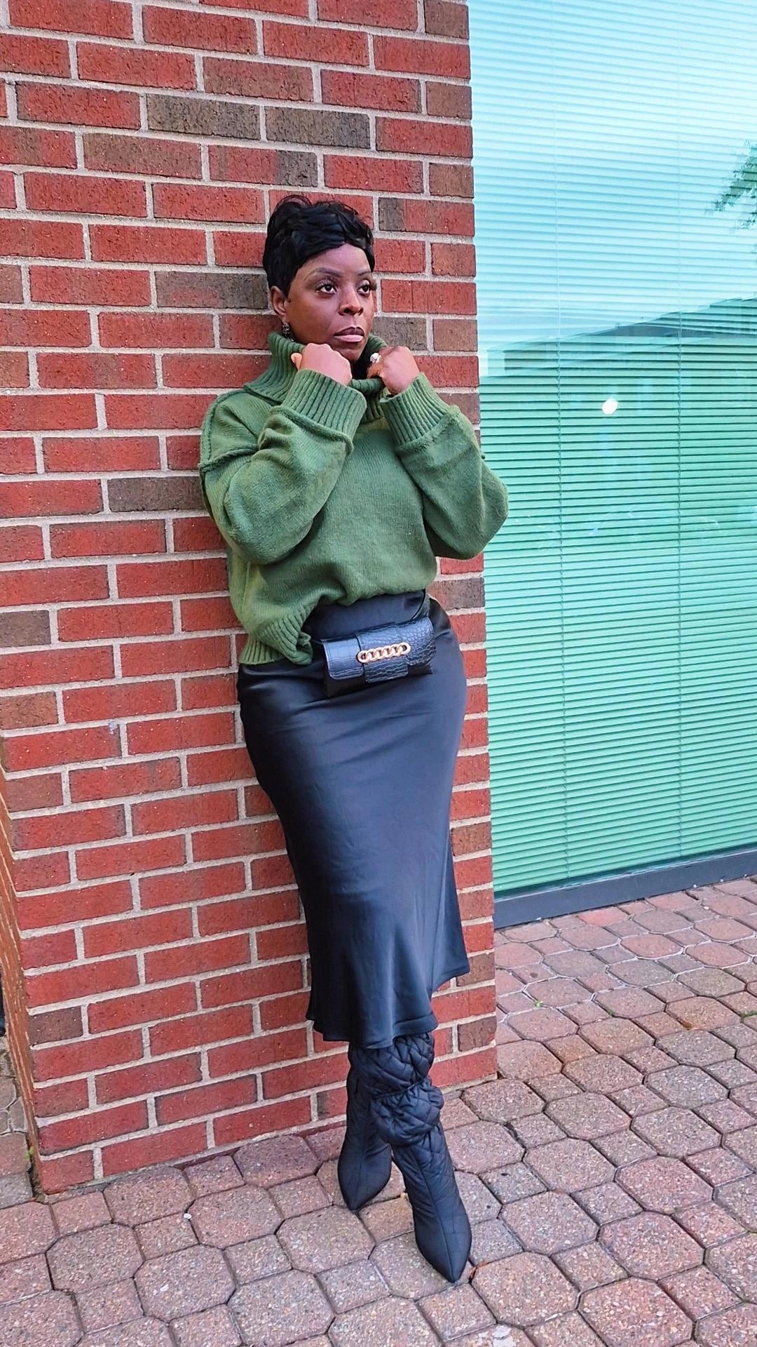 Chain Vegan Leather Belt Bag