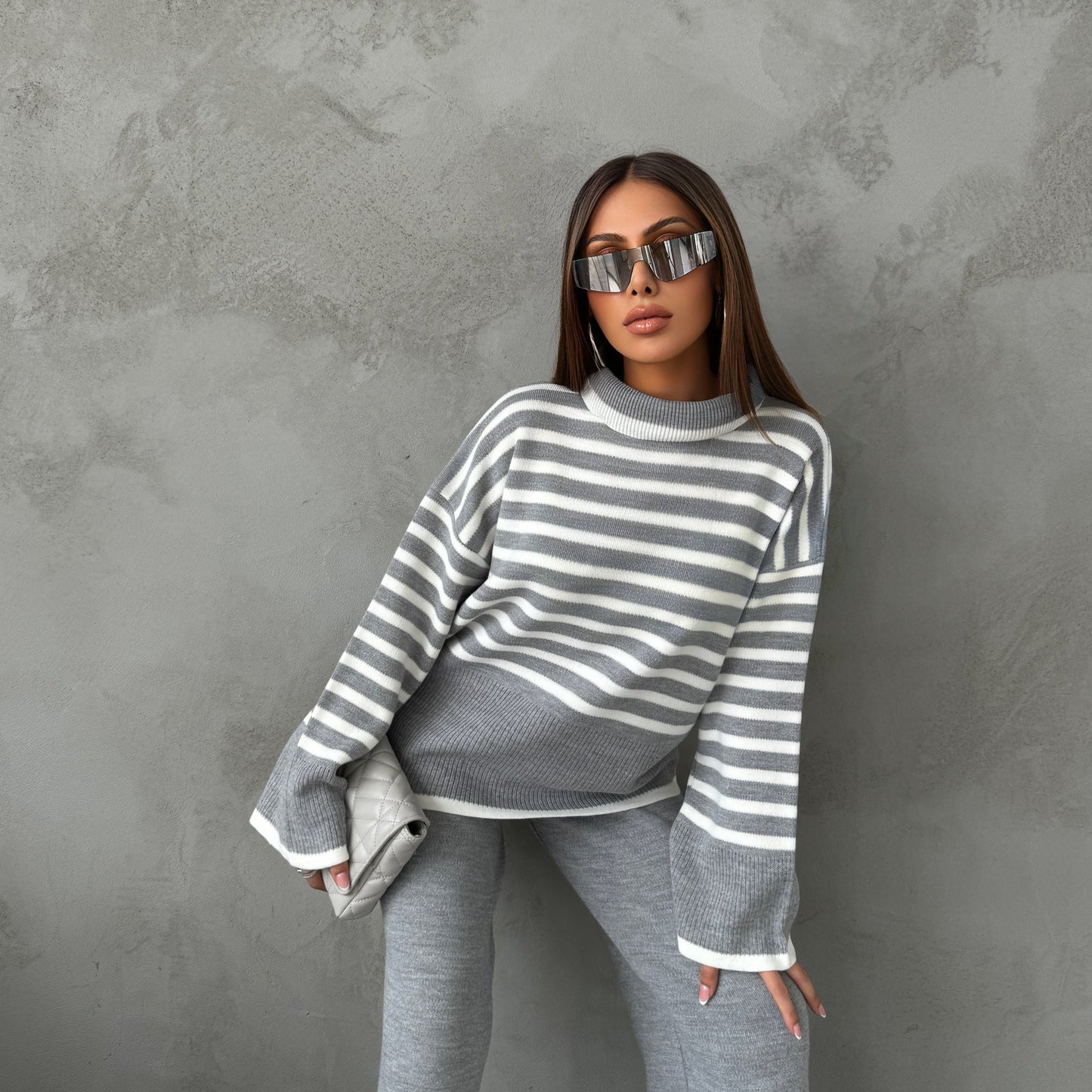 Striped Knit Sweater