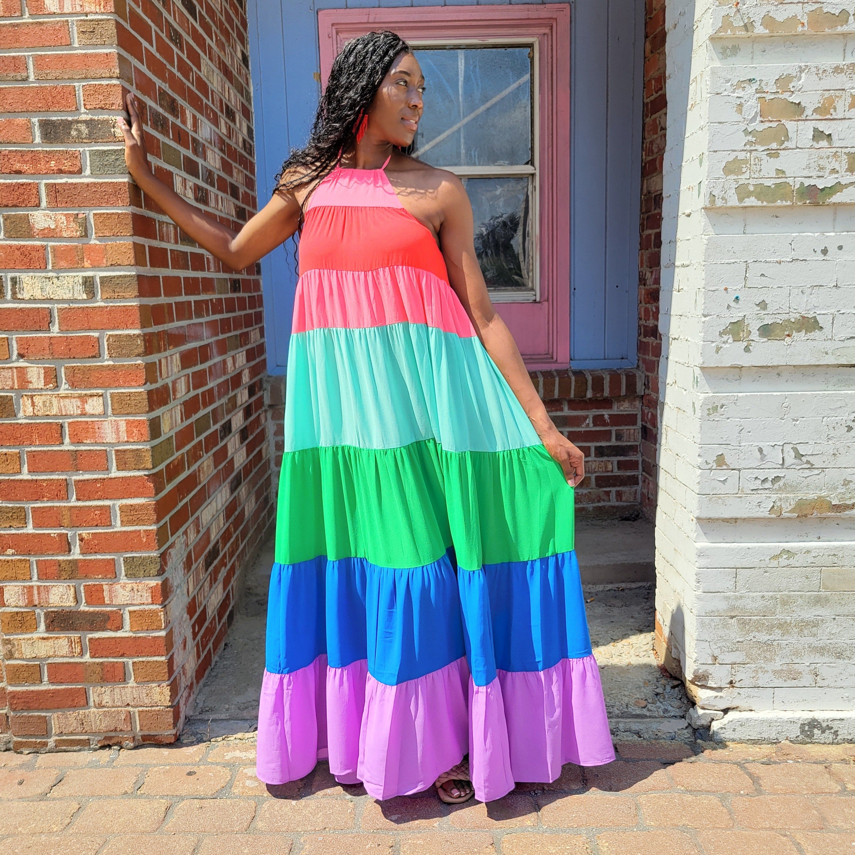 Color Block Maxi Dress SHAMAR