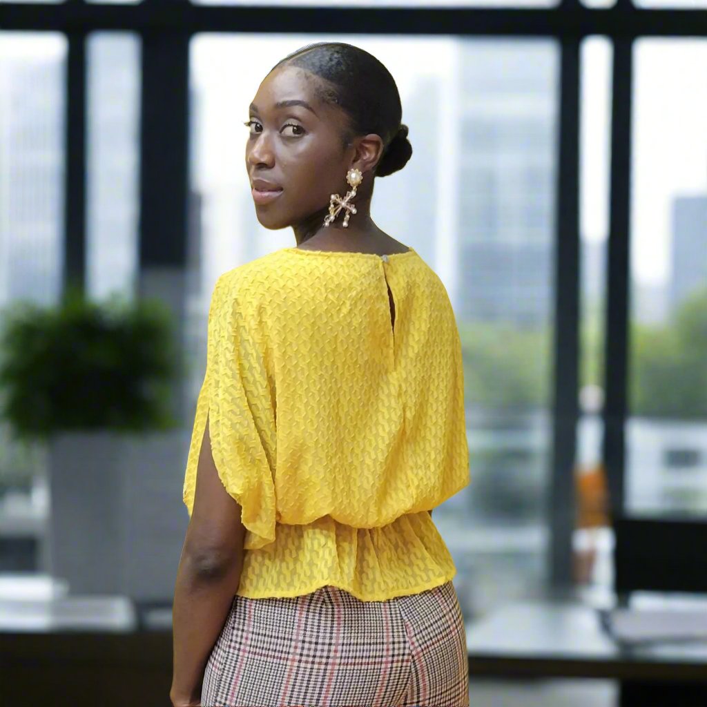 Boat Neck Textured Tunic Top