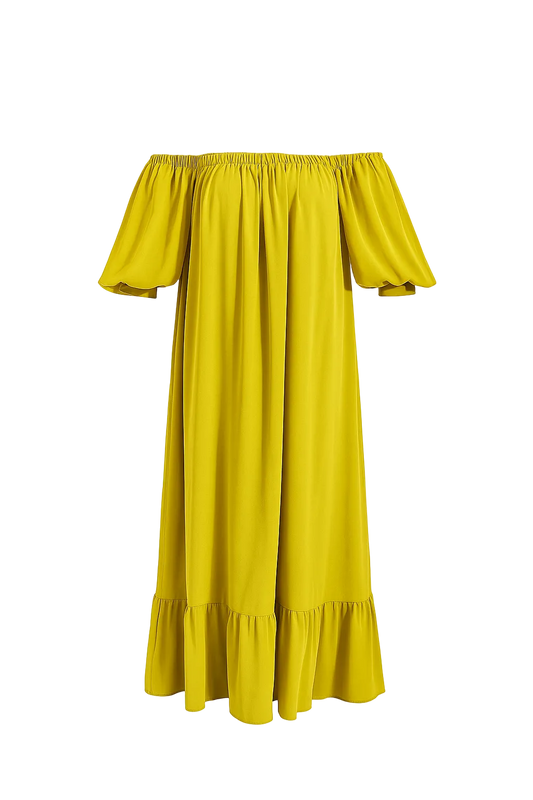 Chiffon Off the Shoulder Maxi Dress