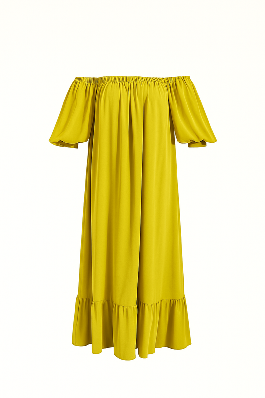 Chiffon Off the Shoulder Maxi Dress