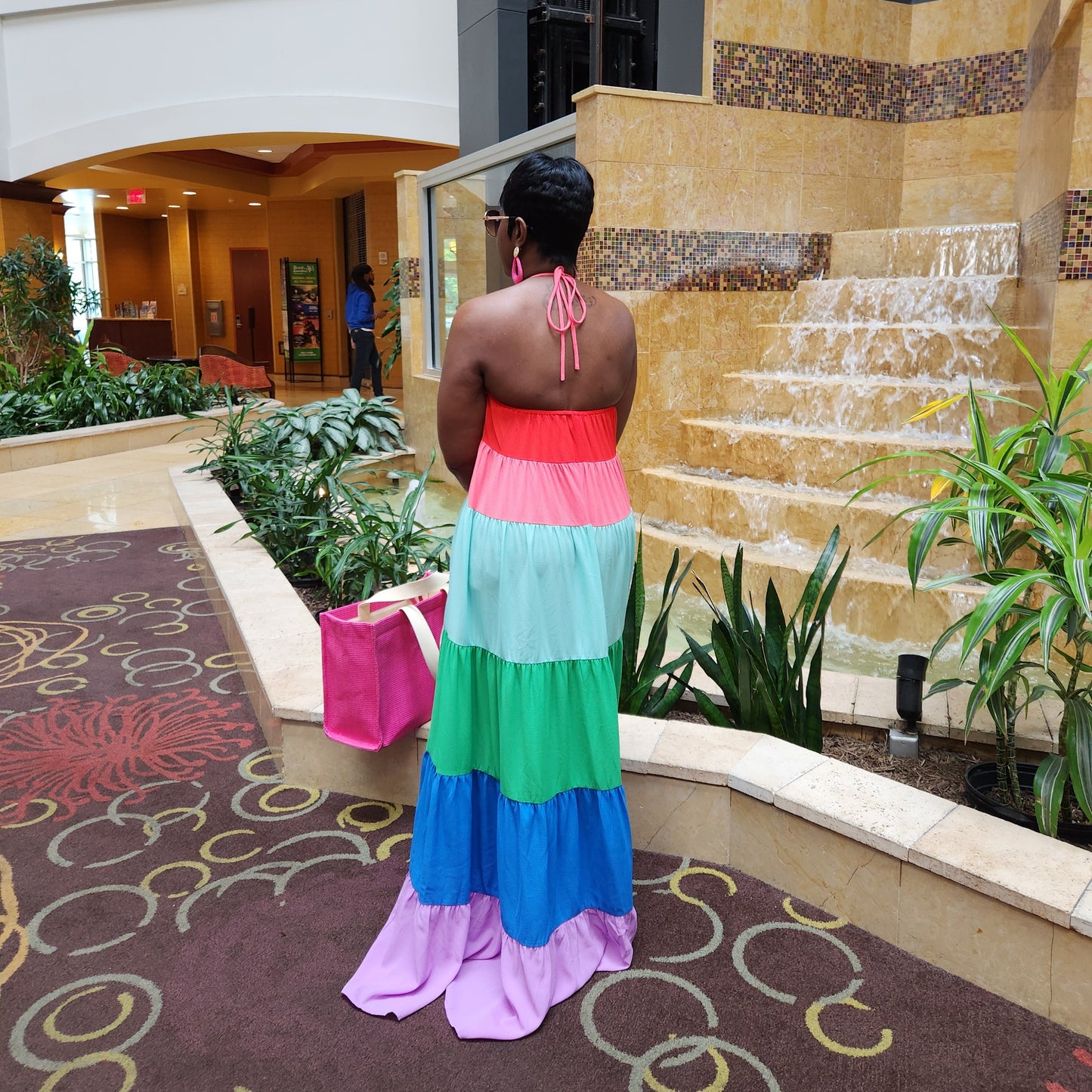 Color Block Maxi Dress
