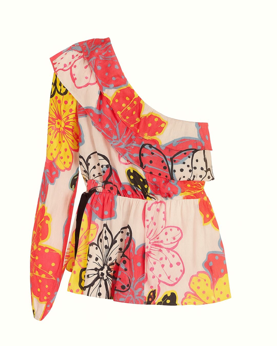 Floral printed off the shoulder blouse