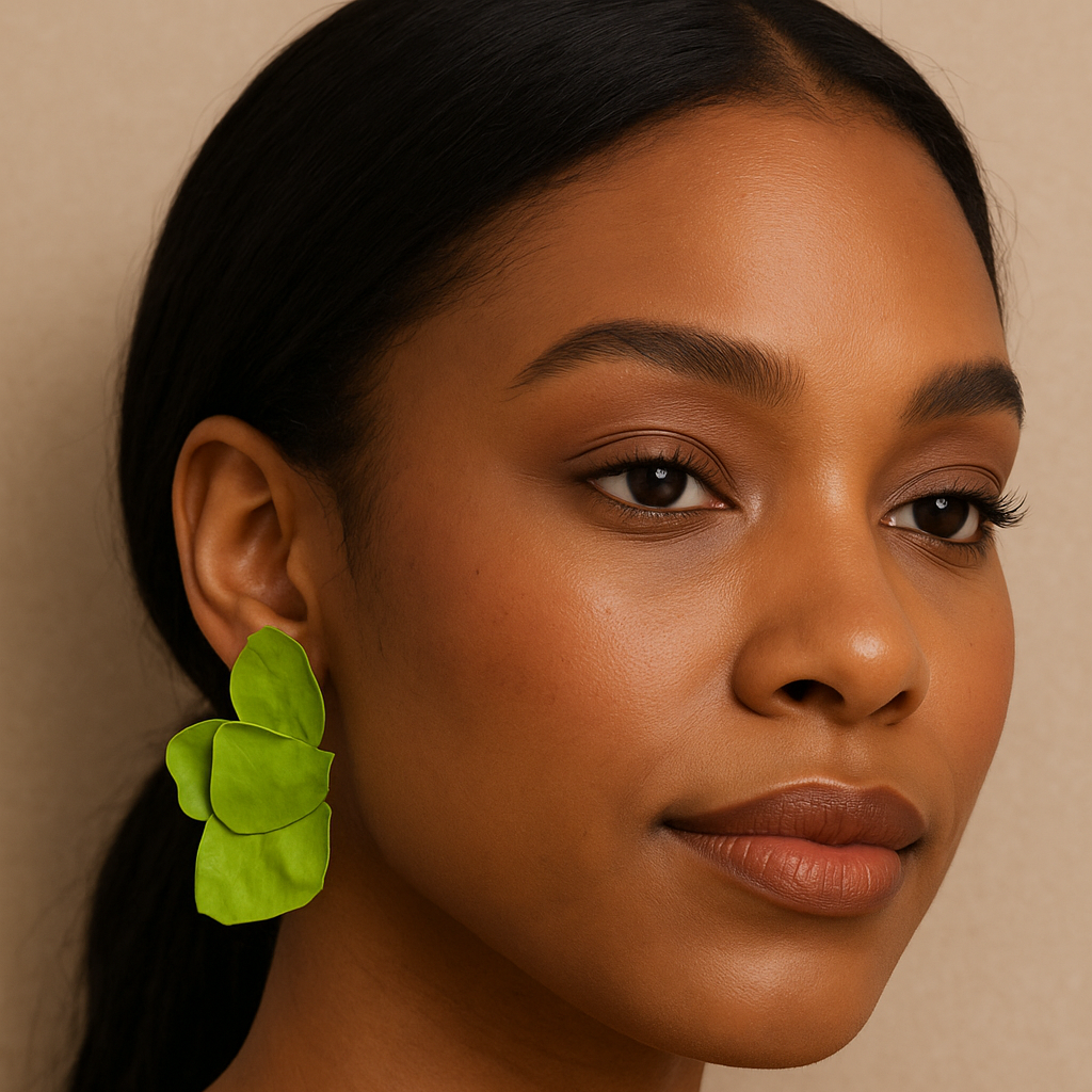 Flower Plating Alloy Drop Earrings