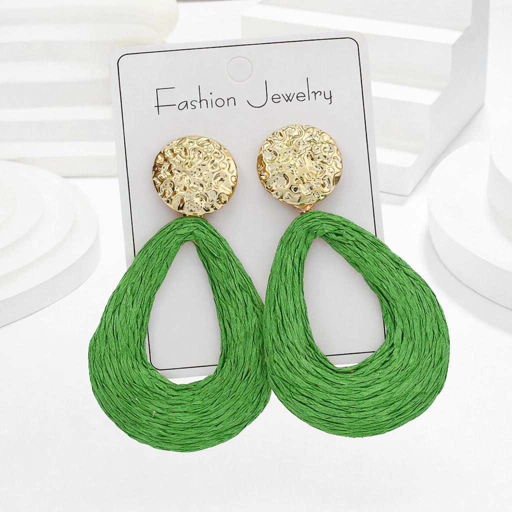 Raffia earrings