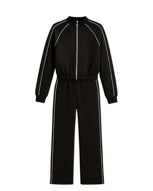 Jacquard Stripe Sweatsuit Set