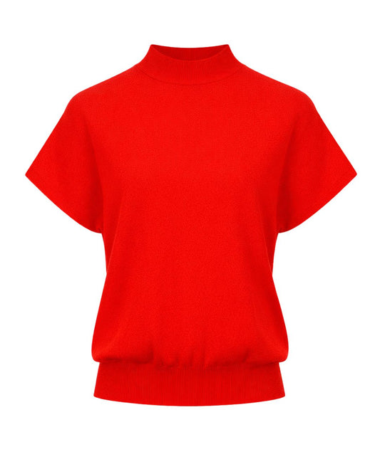 MOCK NECK SHORT SLEEVE TOP