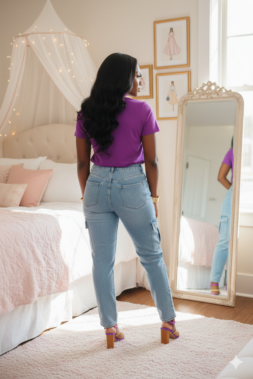 Mock Neck Ribbed Top