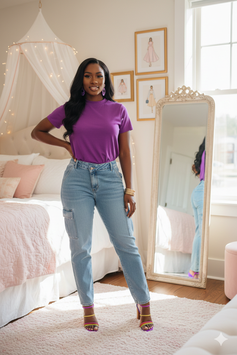 Mock Neck Ribbed Top