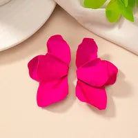 Flower Plating Alloy Drop Earrings