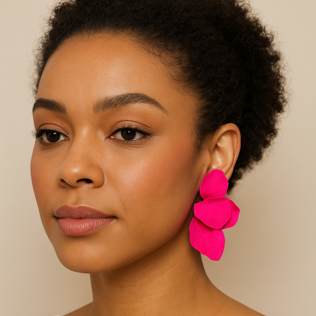 Flower Plating Alloy Drop Earrings