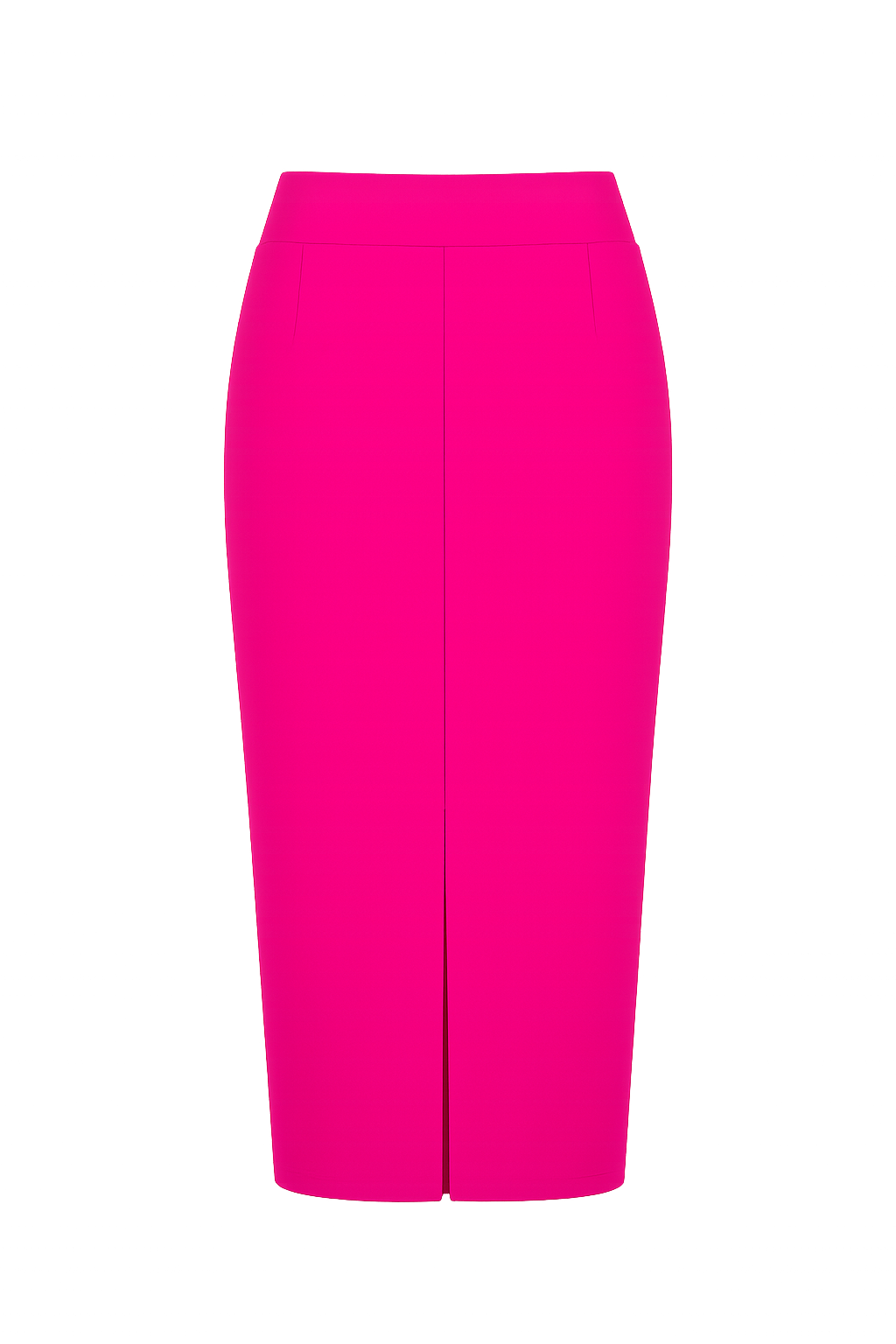 Ponte High Waisted Pencil Midi Skirt
