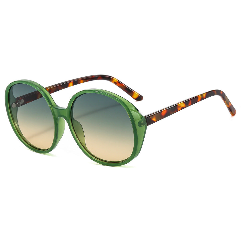 Retro Lady  Round Frame Full Frame Women's Sunglasses