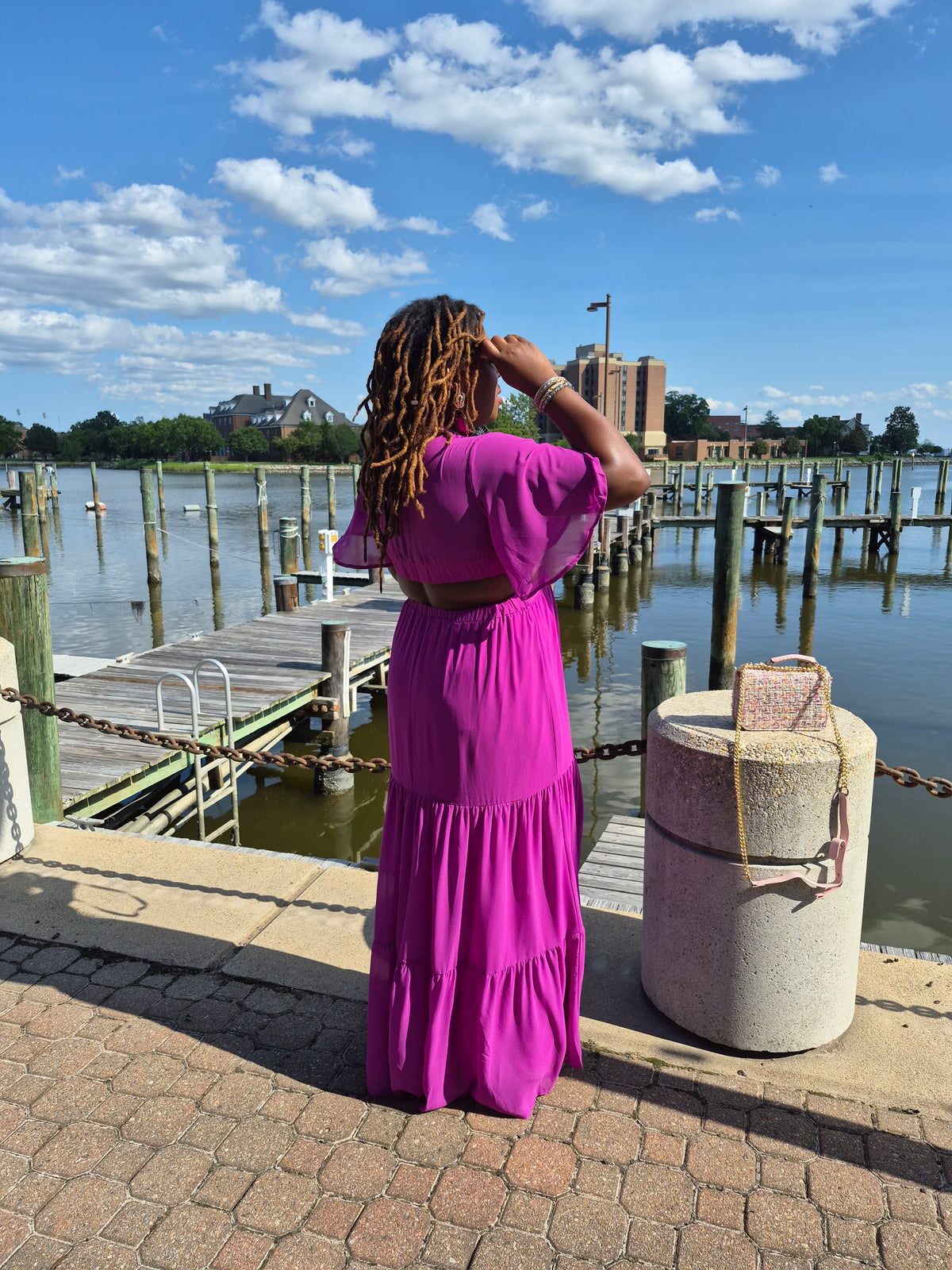 Sleeved_V_Neck_Tiered_Maxi_Dress