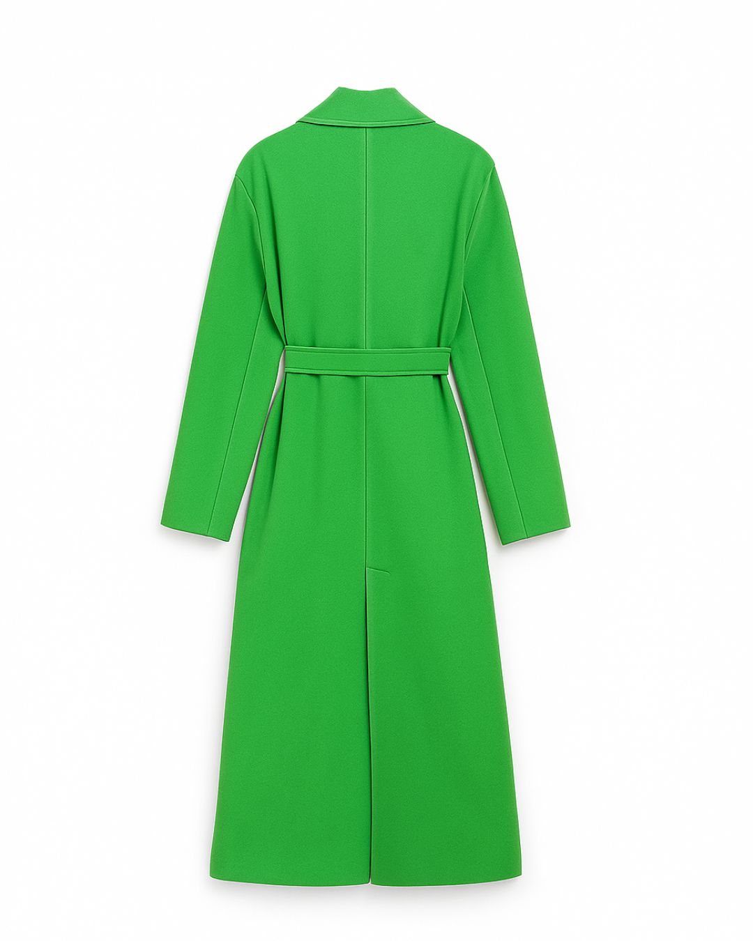 The Emerald Luxe Belted Trench Coat