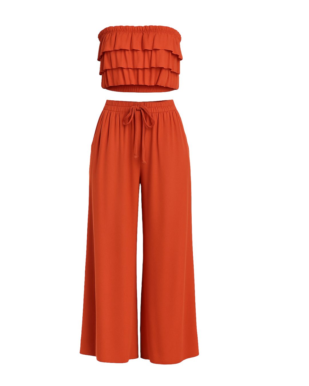 Ruffle Flowy Pant Set