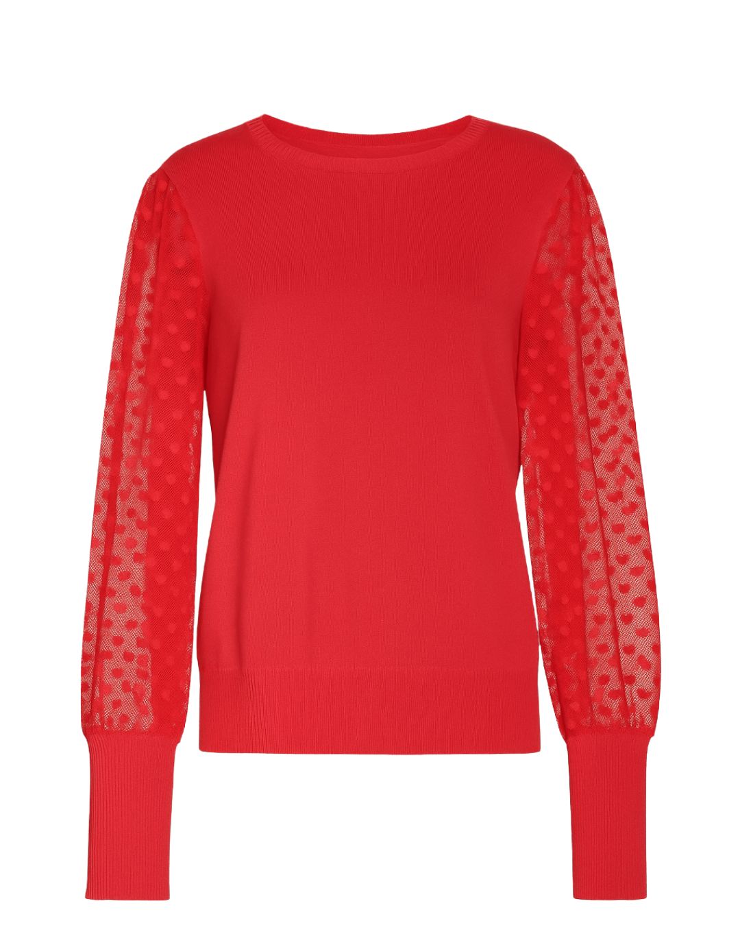 Polka Dot Crew Neck Sweater