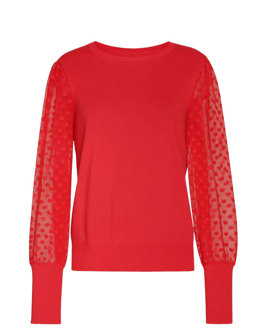 Polka Dot Crew Neck Sweater