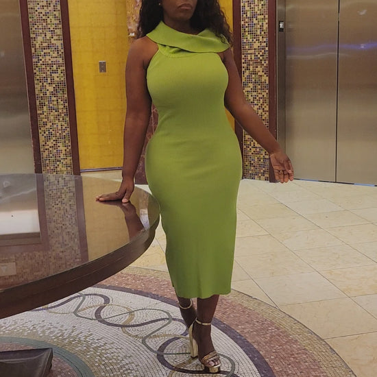 OFF THE SHOULDER MIDI DRESS 