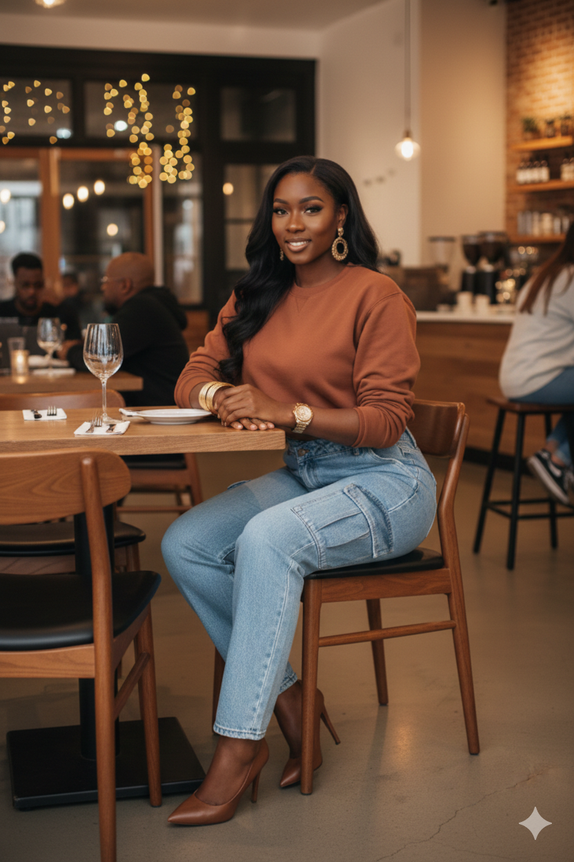 Aubrey Cotton sweatshirt with Shoulder Pads
