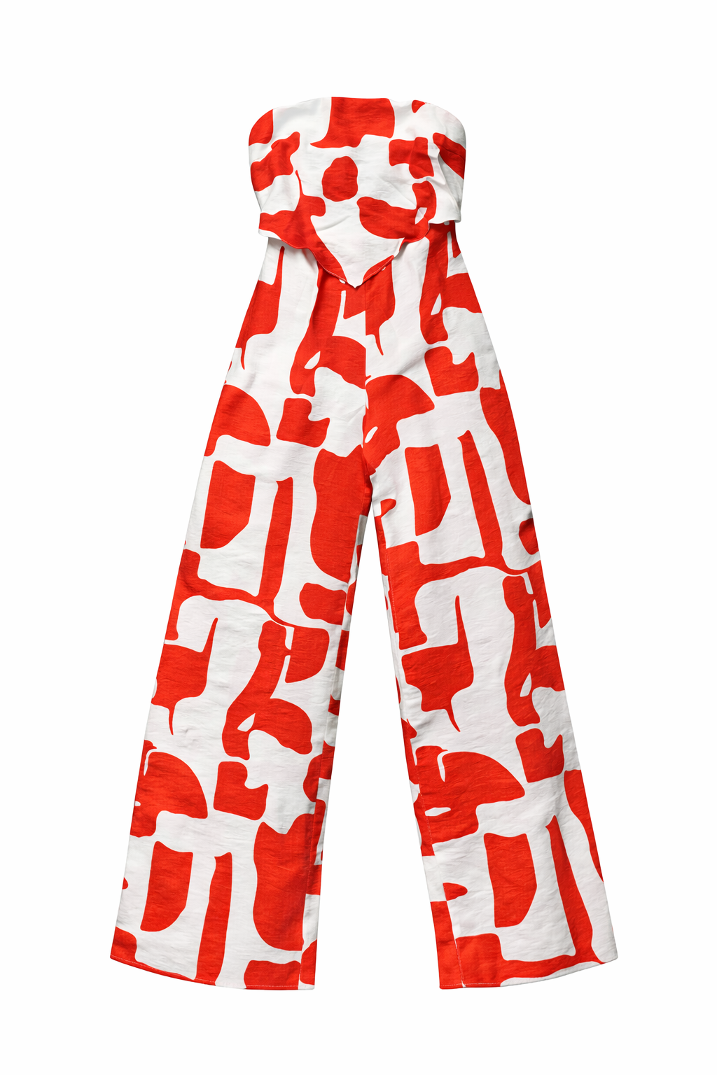 Tomato Printed Handkerchief Hem Top Jumpsuit