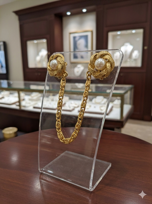 Gold & Pearl Sweater Clip