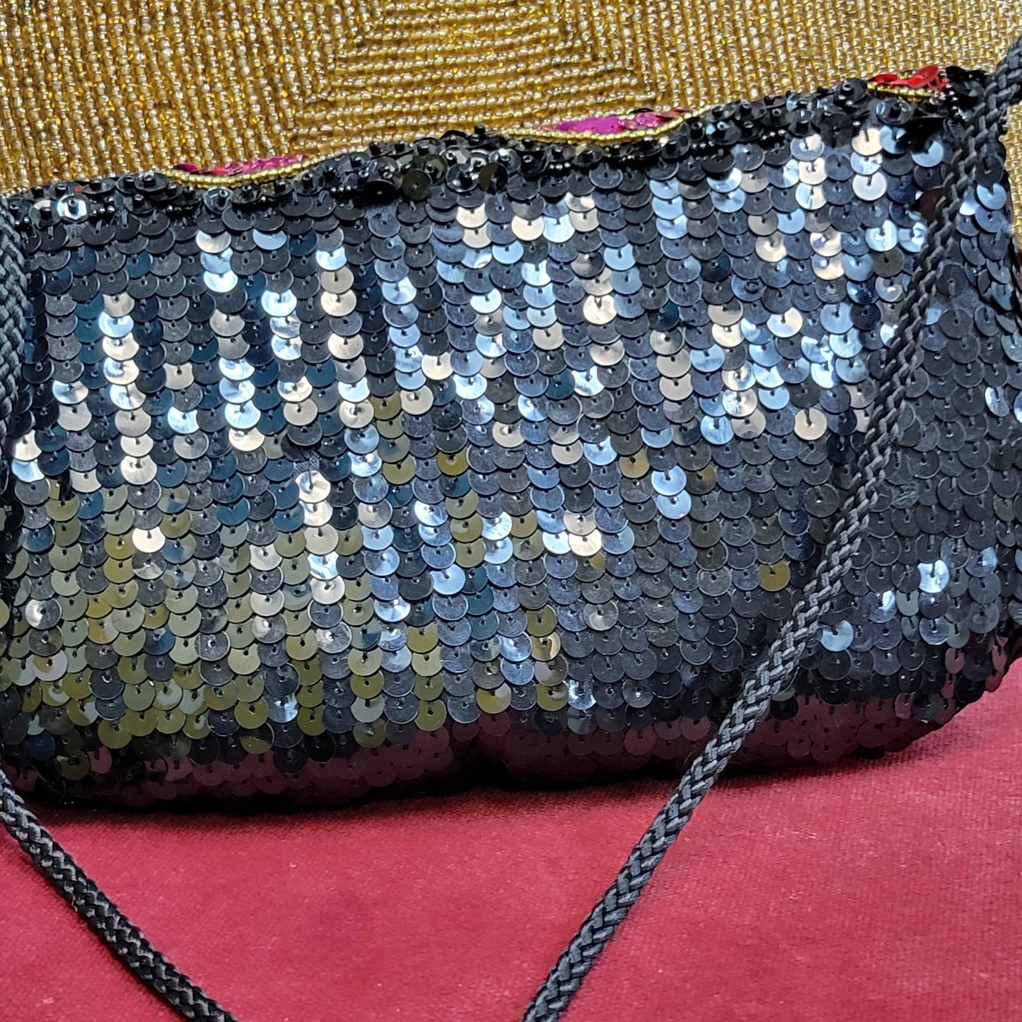 Colorful vintage sequin purse