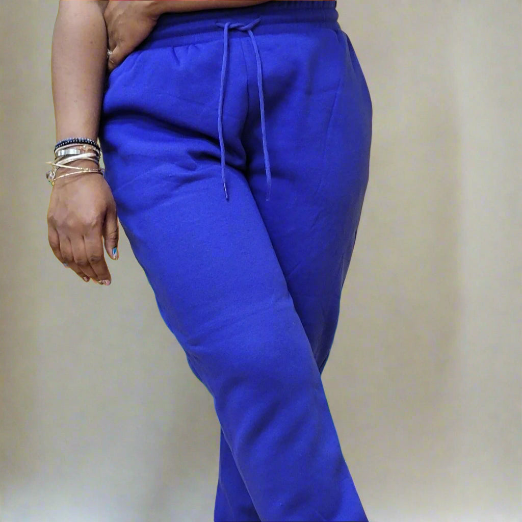 Blue Cotton Sweatpants