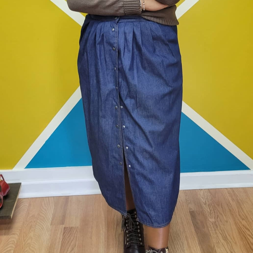 Vintage button down skirt
